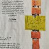 Artikel aus der Zeitung, mit einem Bild von Dankesbotschaften, die von Pfadfinder*innen aufgehängt wurden